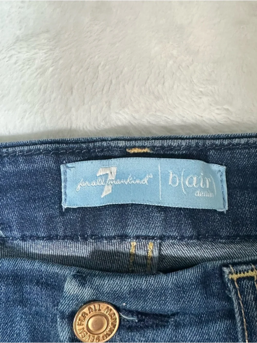 7 For All‎ Mankind The Skinny b(air) Blue Jeans Size 26 Lightweight Stretch Luxe